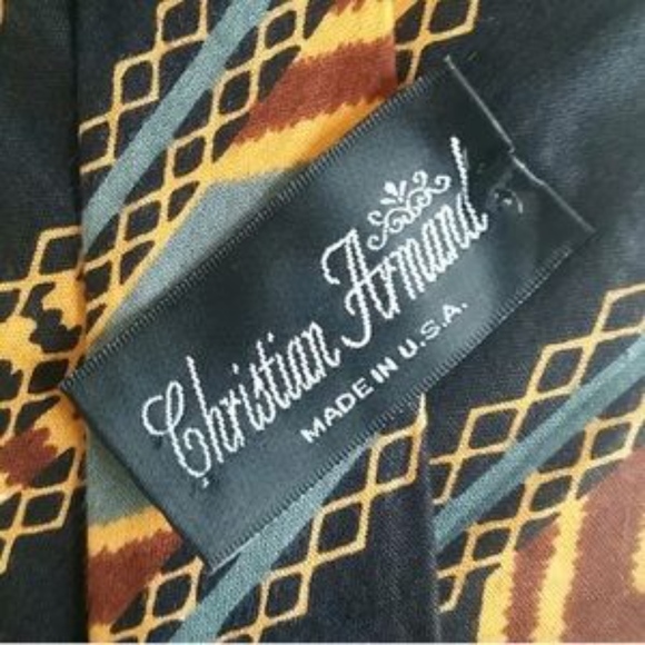 Black and Orange Striped Tie - Picture 4 of 5